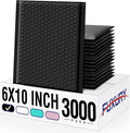 Fuxury Bubble Mailers 6x10“ 3000 Pack Black Padded Envelopes Usable Size 6x9" Thick Mailing Envelopes Bubble Padded, Shipping Bags for Mailing,Packaging, Small Business, Boutique, Bulk #0