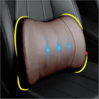 Lofty Aim Lumbar Support Pillow for Car, Memory Foam Lumbar Pillow for Lower Back Pain Relief - Back Cushion for Driving, Chair Support for Car-Office Chair, Wheelchair - Classic Brown