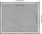 Amanti Art Silver Framed Magnetic Board 17x21 Small Vision Board for use with Magnets, 100% Metal Sheet to Display Items as Office Decor or for Home Organization in mudroom, Kitchen or Kids Room
