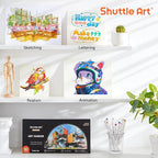 Shuttle Art 30 Colors Dual Tip Art Markers Permanent Marker Pens Highlighters Perfect for Illustration Adult Coloring Sketching and Card Making