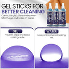 ULTRAVUE Eyeglass Gel Lens Cleaner Spray Kit - 3 x 8oz Gel Lens Cleaner Spray Bottle + 2 Microfiber Cloth for Cleaning - Safe for All Lenses (AR Coated Included), Eyeglasses and Screens