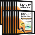 VAIIGO 20-Pack Magnetic Sign Holders 8.5 x 11 - Magnetic Frames for Fridge & Metal Surfaces - File/Document/Paper Holders, Picture & Poster Display Frames for Home, Office, Store