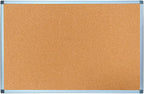 BIBOC Cork Bulletin Board,Cork Board,Felt Board, Pin Board, Notice Board, Memo Board for Homes or Offices,18 X 24 Inches, Silver Aluminium Frame