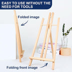 ESRICH 15pcs 17 Inch Tabletop Easels, Easel Stand for Painting,Tripod, Paint Party Easel, Kids Student Desktop Easel for Painting,Paint Easel for Canvas Paints