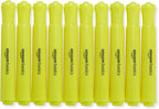 Amazon Basics Highlighters 12 Pack, Yellow Colors, Chisel Tip,Bible Highlighter,Office and School Supplies