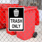Locmorly Aluminum Sign, Trash Only Sign, 12x16 Inch, Metal Trash Signs Decorative for Indoor or Outdoor