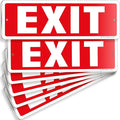 iSYFIX Exit Sign – 6 Pack 12x4 Inch – 100% Rust Free .040 Aluminum Signs, Laminated for Ultimate UV, Weather, Scratch, Water and Fade Resistance, Indoor and Outdoor, Exit Signs for Exterior.