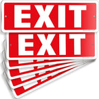 iSYFIX Exit Sign – 6 Pack 12x4 Inch – 100% Rust Free .040 Aluminum Signs, Laminated for Ultimate UV, Weather, Scratch, Water and Fade Resistance, Indoor and Outdoor, Exit Signs for Exterior.
