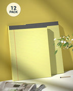 24 Pack Legal Pads 8.5 x 11 College Ruled Writing Pads, 720 Sheets Legal Note Pads 8.5 x 11 Narrow Ruled Lined Paper Pads, Perforated Notepads Notebook Yellow Paper Tablets 30 Sheets Per Notepad