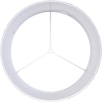 White Linen lampshades Large Drum Lamp Shade 16" Top x 16" Bottom x 12" High (Spider) Modern Lamp Shade for Table&Floor Lamp - Lampshades Replacement By GO&SO Assembly Required