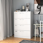 Fesbos Lateral File Cabinet with Lock, 4 Drawer Large Metal Filing Cabinet,Home Office Lockable Storage Cabinet for Hanging Files Letter/Legal/F4/A4 Size-Assembly Required