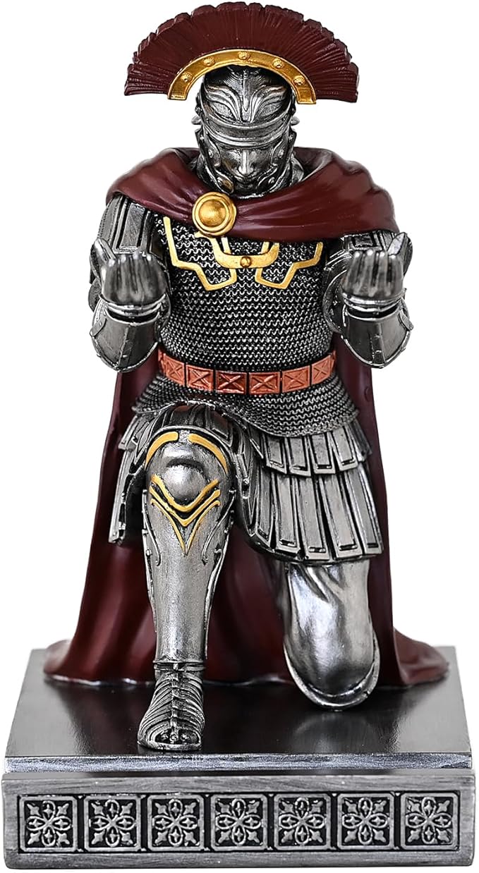 HDMbigmi Centurion Cloak Warrior Knight Pen Holder Mobile Phone Stand Desk Organizers and Accessories as Gift for Office and Home (Iron)