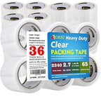 APORNI Clear Packing Tape Heavy Duty Refill Rolls Sealing Great for Packing Box Shipping and Moving Supplies Packaging 36 Rolls 1.88" x 65 Yards 3" Core 2.7 Mil Thick Adhesive