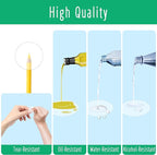 1000 PCS Round Clear Seal Stickers, Transparent Envelope Mail Wafer Seal Self Adhesive Package Circle Label Dots with Perforation Line for Envelopes, Boxes and Gift Packaging (1” in Diameter)
