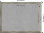 Amanti Art Silver Framed Magnetic Board 22x30 Medium Vision Board for use with Magnets, 100% Metal Sheet to Display Items as Office Decor or for Home Organization in mudroom, Kitchen or Kids Room