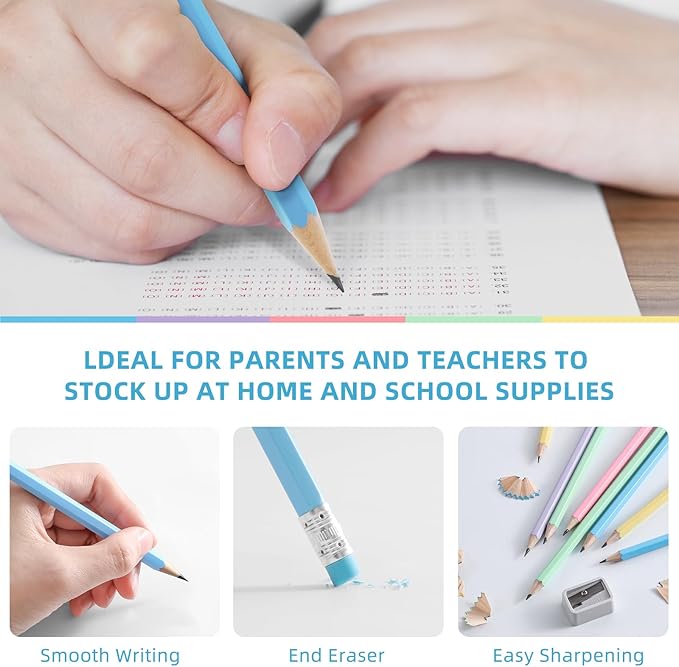 ZWlOT Wood-Cased Pencils, Pre Sharpened Pencils, 175 Count #2 HB Pencil with Eraser Bulk, School Classroom Teacher Supplies Gifts