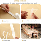 Yookeer 6 Pieces Reserved Signs for Wedding Chairs with a Roll of Ribbon Acrylic Reserved Table Signs for Wedding Important Events Church Pews Chair and Restaurant(White)