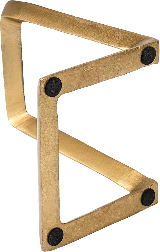 Red Co. 8” Decorative Metal Display Plate Stand and Art Holder Easel in Distressed Gold Finish