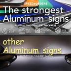 Custom Outdoor Metal Sign, Personalized Aluminum Safety and Business Signs, Waterproof (Picture, 36x24 In) - White Aluminum