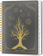2026 Planner, Weekly and Monthly Planners with Tabs, A5 Spiral Bound Daily Calendar 2026 Planner, 12 Month Agenda Organizers from Jan. to Dec., Flexible Cover Appointment Book(Tarrow Tree)