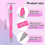 Zonon 12 Pcs Inspirational Pens Bulk Funny Ballpoint Pen with Stylus Tip Motivational Gifts for Valentine's Day Teacher Coworkers Nurse School Office Supplies(Pink,Motivational Style)