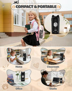 AFMAT Electric Pencil Sharpener, Fully Automatic Pencil Sharpener for Kids, Auto in & Out, for φ7-8mm No.2/Colored Pencils, Rechargeable & Cordless, Cute Cat Pencil Sharpeners for Classroom Home PSX9