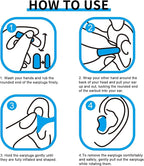 Aoutrow 60 Pairs Soft Foam Ear Plugs, 38dB SNR Slow Rebound Ear Plugs for Sleeping Noise Cancelling, Noise Reduction, Work, Swimming, Shooting, Studying, Blue