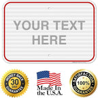 Custom Sign, Personalized Metal Signs, Customize for Office, Business, Workplace, Home, Airbnb, Delivery Red Signs, 12x18 Inches, 3M EGP Reflective .063 Aluminum, Fade Resistant, Made in USA