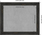 Amanti Art Black Framed Magnetic Board 19x23 Small Vision Board for use with Magnets, 100% Metal Sheet to Display Items as Office Decor or for Home Organization in mudroom, Kitchen or Kids Room