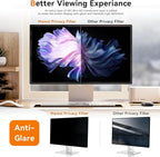[2 Pack] 23 Inch Computer Privacy Screen for 16:9 Aspect Ratio Widescreen Monitor, Eye Protection Anti Glare Blue Light Computer Monitor Privacy Filter, Removable Anti-Scratch 23in Protector Film