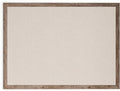 U Brands Linen Bulletin Board, 36" x 48", Rustic Wood Style Frame, Industrial Grade Pinning Surface