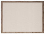 U Brands Linen Bulletin Board, 36" x 48", Rustic Wood Style Frame, Industrial Grade Pinning Surface