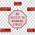 SmartSign “Customizable Octagon Red Sign Template” | 18" x 18" Aluminum, Made in USA
