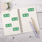 1000pcs 2026 Year Stickers, 3/4x1-1/2 Inch 26 Year Colored Self-Adhesive Stickers File Folder Labels Decals for Tab File Folders Office Supplies (Dark Green)