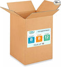 Small Moving & Shipping Boxes 8x8x12 inches (10-Pack) - Extra Strength 200 lb vs Regular - Corrugated Packing Boxes for USPS/FEDEX - Packing Box Small - Box Cardboard by IDL Packaging