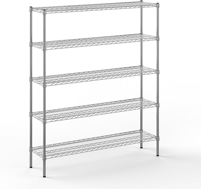 Regal Altair 14" Deep x 54" Wide x 64" Height Wire Shelving Kit | 5-Tier | NSF Commercial Storage Rack Unit