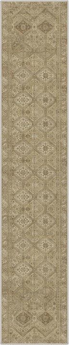 GENIMO Runner Rug 2x10 Non Slip Machine Washable Hallway Runner Rug, Low Pile Lightweight Rugs for Entryway, Hallway, Kitchen and Corridor, Tan Brown