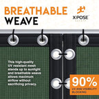 Xpose Safety Privacy Fence Screen 8’ x 50’ (12 Pack) – Heavy Duty Green Mesh with 90% Visibility Block, UV Protection – for Garden, Yard, Nursery, Kennel, Dog Run, Greenhouse