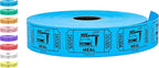 Tacticai 1000 Raffle Tickets, Meal, Blue (1 of 8 Colors), Single Roll, Ticket for Events, Food, Class Reward, Fundraiser & Prizes