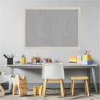 Amanti Art Silver Framed Magnetic Board 22x30 Medium Vision Board for use with Magnets, 100% Metal Sheet to Display Items as Office Decor or for Home Organization in mudroom, Kitchen or Kids Room