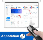 Physical and Digital Pointer Presentation Clicker for Powerpoint Presentations,2 in 1 USB A and USB C Wireless Presenter Remote with Highlighting Magnifier for LED LCD Screen