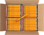 Nikola Works Mini Golf Pencils With Erasers - 384 Count - Classic Pre-Sharpened #2 HB American Pew Pencils Standard Hex Shaped Bulk Pack