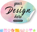 Custom Personalized Labels - Oval Stickers With Any Design, Image, Logo, Text for Business, Thank You Labels, 100 Count (2"x1")