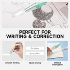 BITOSEE White Correction Tape, Retractable Refillable Correction Tape, With Smooth Pull Out Tape Applicator, Aesthetic Cute Correction Pen for Office Supplies