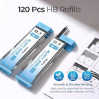 Nicpro Blocky Gear 0.7 mm Mechanical Pencils Set in Case, Metal Pencil with Lead Refills, Eraser for Professional & Adult Art Writing Drafting Drawing