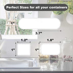 264 Pieces Removable Food Labels Stickers Waterproof Kitchen Labels for Food Storage, Home Organization with Marker Pen, 3 Sizes (Silver Side)