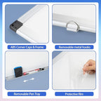 Grtard 18" x 12" White Board Dry Erase, Magnetic Dry Erase Boards, Hanging Magnetic Whiteboard with Marker and Strong Magnets, Dry Erase Board for Wall, White Boards Dry Erase for School, Office, Home