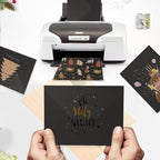 A7 Black Envelopes 100 Pack, Goefun V Flap Invitation Envelopes for 5x7 Greeting Cards, Graduation, Birthday, 5.25 x 7.25 in, 120GSM