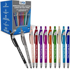 Personalized With your Custom Logo or Text Pens-Pack of 300- for Marketing, Parties, and Events, 2 in 1 Capacitive Stylus & Ballpoint Pen Compatible With Touchscreen Devices, Black Ink, Assorted