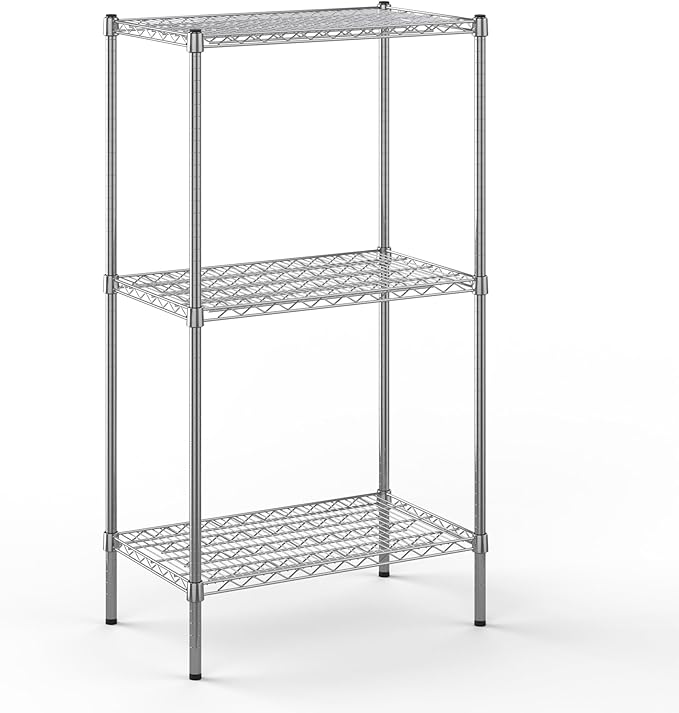 Regal Altair 18" Deep x 30" Wide x 54" Height Wire Shelving Kit | 3-Tier | NSF Commercial Storage Rack Unit